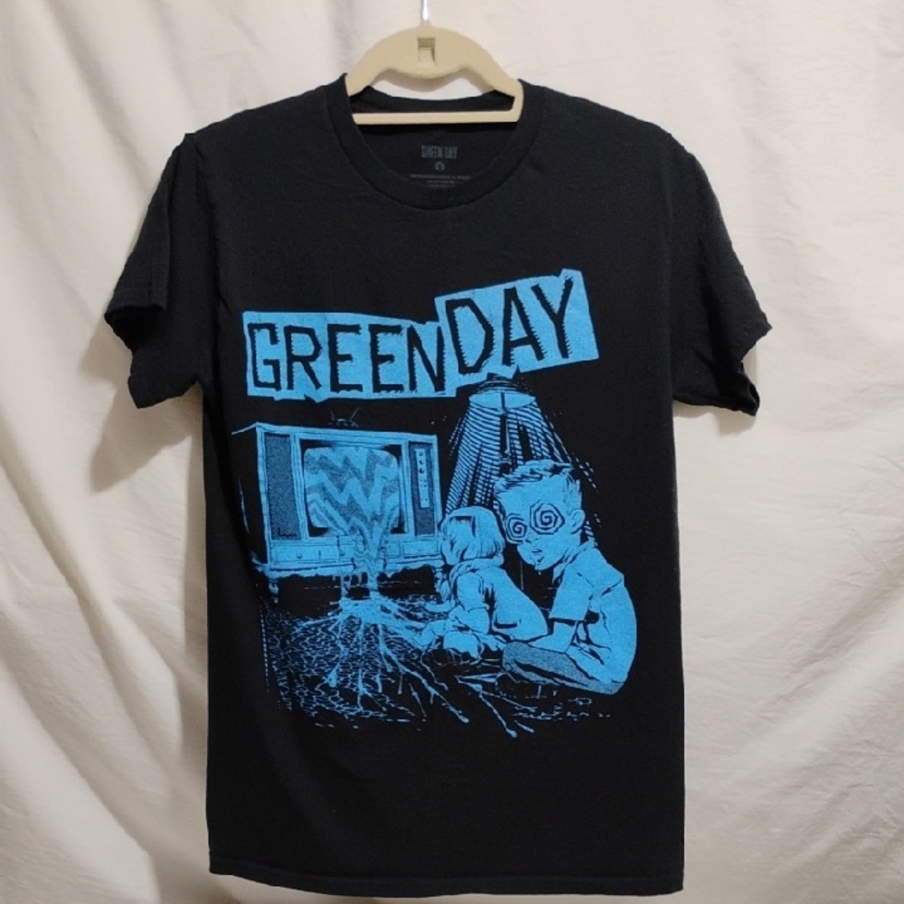 (X5) SALE! Green Day Brain Stew Black/Blue Short Sleeve Tee Unisex Worn Once